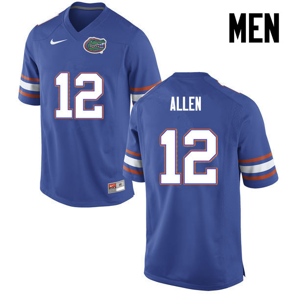 Men Florida Gators #12 Jake Allen College Football Jerseys-Blue - Click Image to Close